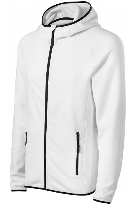 Ανδρική αθλητική μπλούζα, λευκό, ανδρικά φούτερ