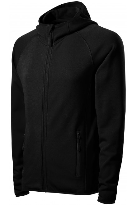 Ανδρική αθλητική μπλούζα, μαύρος, φούτερ με φερμουάρ