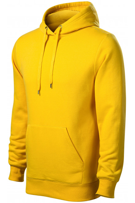 Ανδρική μπλούζα με κουκούλα χωρίς φερμουάρ, κίτρινος