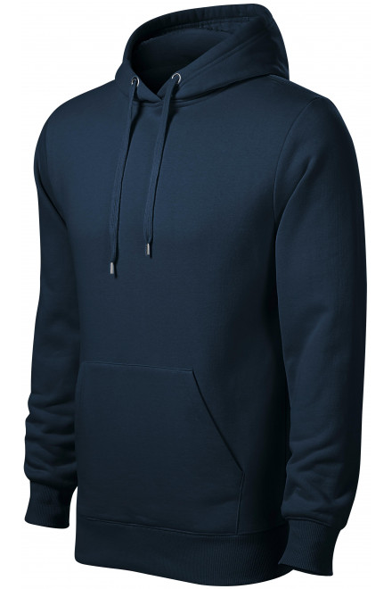 Ανδρική μπλούζα με κουκούλα χωρίς φερμουάρ, σκούρο μπλε, ανδρικά φούτερ