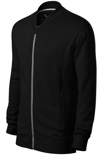 Ανδρική μπλούζα με κρυφές τσέπες, μαύρος, ανδρικά φούτερ