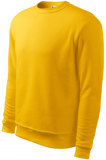 Ανδρική / παιδική μπλούζα πάνω από το κεφάλι, χωρίς κουκούλα, κίτρινος, ανδρικά φούτερ