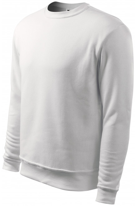 Ανδρική / παιδική μπλούζα πάνω από το κεφάλι, χωρίς κουκούλα, λευκό, ανδρικά φούτερ