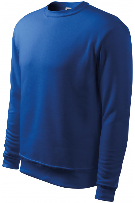 Ανδρική / παιδική μπλούζα πάνω από το κεφάλι, χωρίς κουκούλα, μπλε ρουά, ανδρικά φούτερ