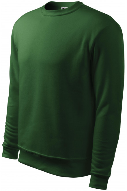 Ανδρική / παιδική μπλούζα πάνω από το κεφάλι, χωρίς κουκούλα, πράσινο μπουκάλι, ανδρικά φούτερ