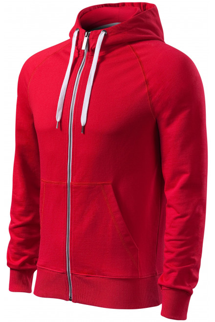 Ανδρική φούτερ σε αντίθεση με κουκούλα, τύπος κόκκινο, ανδρικά φούτερ
