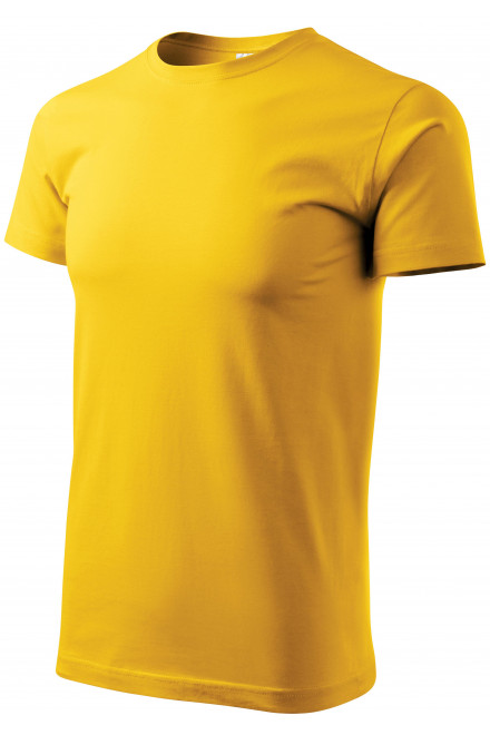 Ανδρικό απλό μπλουζάκι, κίτρινος, μπλουζάκια χωρίς εκτύπωση