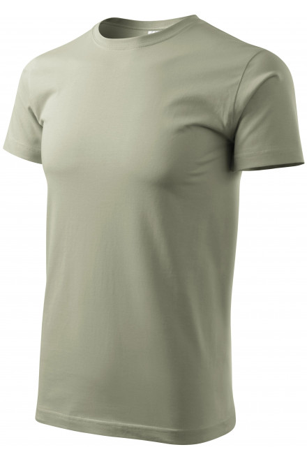 Ανδρικό απλό μπλουζάκι, λαμπερό χακί, μπλουζάκια