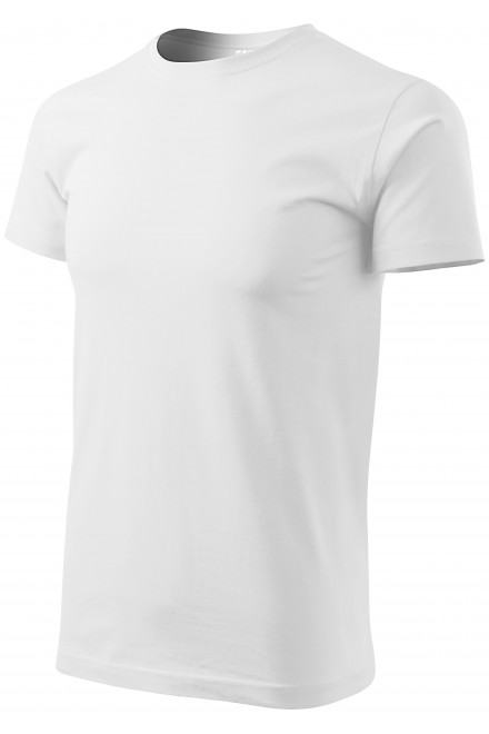 Ανδρικό απλό μπλουζάκι, λευκό, μονόχρωμα μπλουζάκια