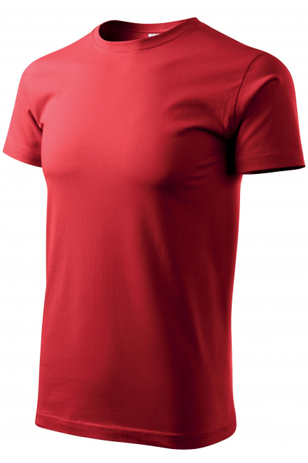 Ανδρικό απλό μπλουζάκι, το κόκκινο, ανδρικά μπλουζάκια