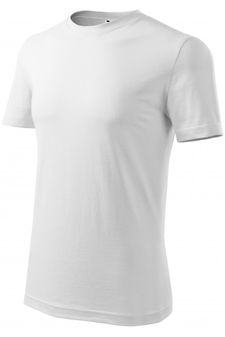 Ανδρικό κλασικό μπλουζάκι, λευκό, μπλουζάκια χωρίς εκτύπωση