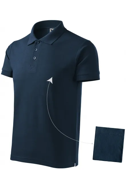 Ανδρικό κομψό πουκάμισο πόλο, σκούρο μπλε