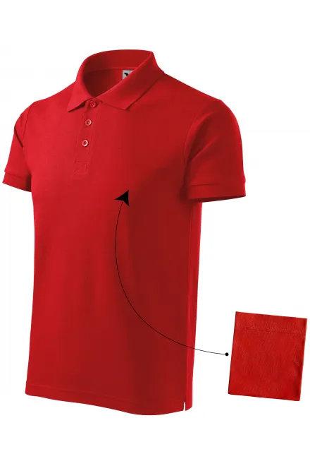 Ανδρικό κομψό πουκάμισο πόλο, το κόκκινο
