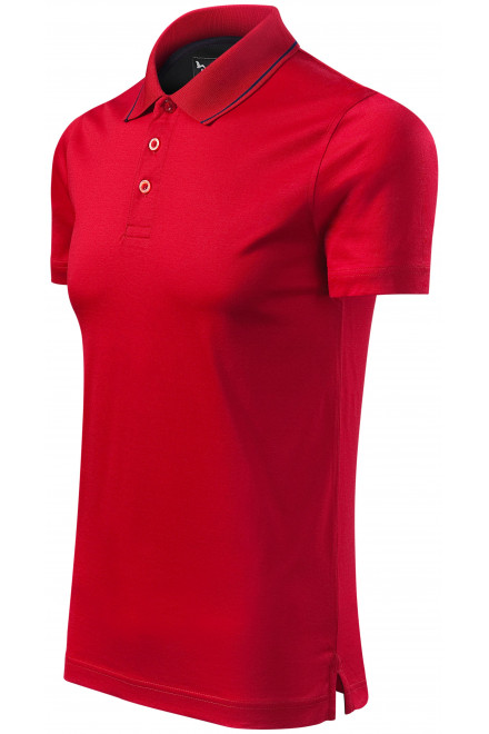 Ανδρικό κομψό πουκάμισο πόλο, τύπος κόκκινο, πόλο μπλουζάκια