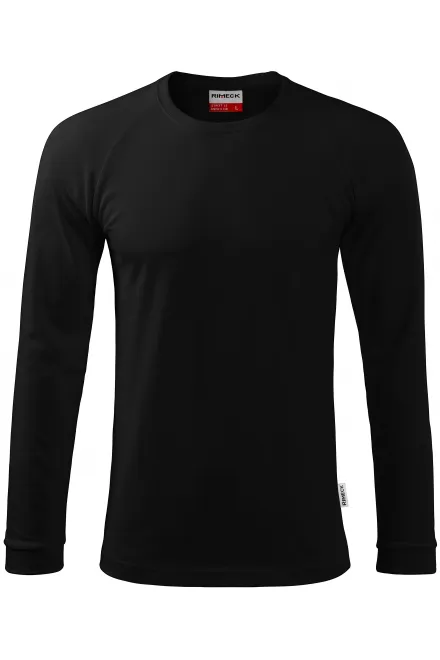 Ανδρικό κοντομάνικο μπλουζάκι με μακριά μανίκια - μαύρος, 2XL