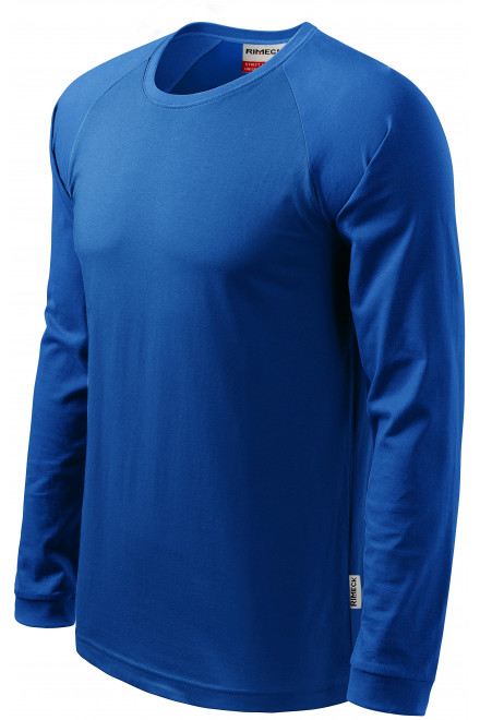 Ανδρικό κοντομάνικο μπλουζάκι με μακριά μανίκια, μπλε ρουά, μπλουζάκια για εκτύπωση
