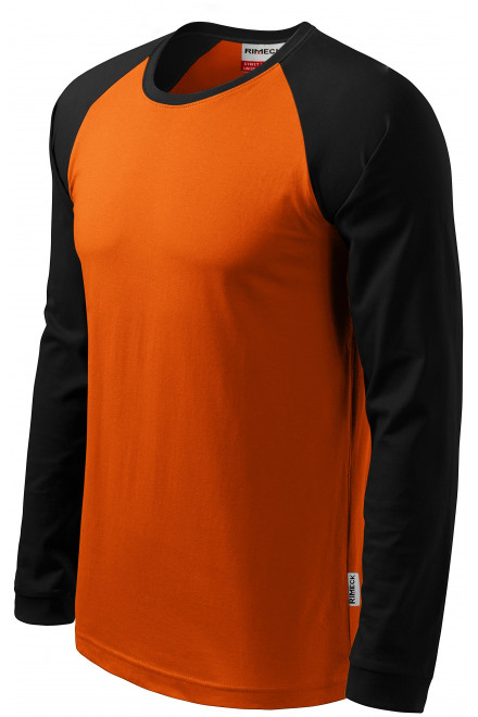 Ανδρικό κοντομάνικο μπλουζάκι με μακριά μανίκια, πορτοκάλι