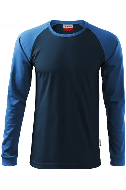 Ανδρικό κοντομάνικο μπλουζάκι με μακριά μανίκια - σκούρο μπλε, 2XL