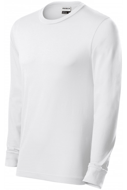 Ανδρικό μακρύ μανίκι T-shirt, λευκό, μπλουζάκια για επαγγελματίες υγείας