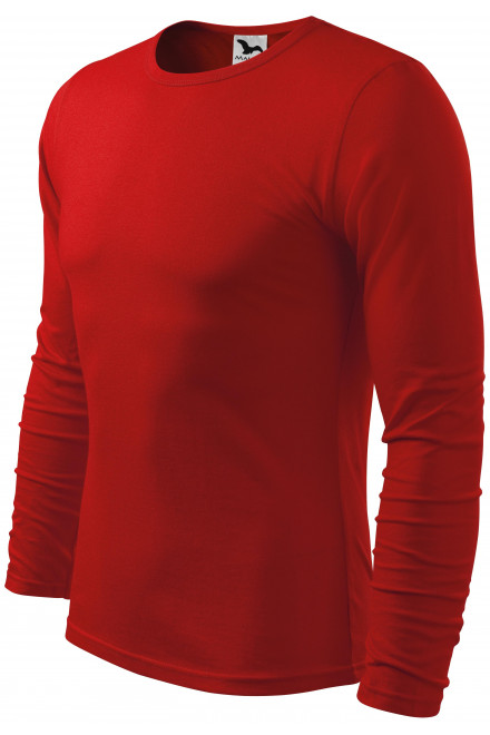 Ανδρικό μακρυμάνικο μπλουζάκι, το κόκκινο, κόκκινα μπλουζάκια