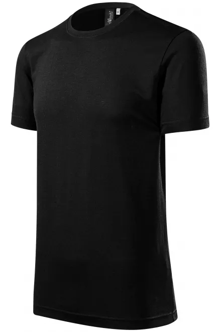 Ανδρικό μπλουζάκι από μαλλί Merino, μαύρος