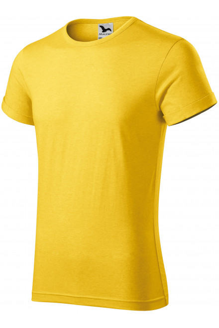 Ανδρικό μπλουζάκι με κυλιόμενα μανίκια, κίτρινο μάρμαρο, μπλουζάκια χωρίς εκτύπωση