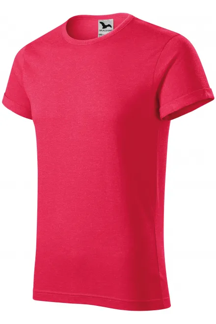 Ανδρικό μπλουζάκι με κυλιόμενα μανίκια, κόκκινο μάρμαρο