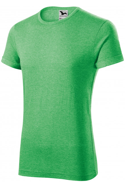 Ανδρικό μπλουζάκι με κυλιόμενα μανίκια, πράσινο μάρμαρο, πράσινα μπλουζάκια