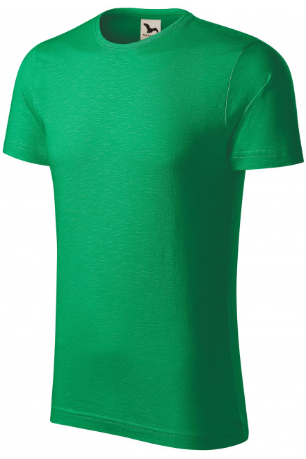 Ανδρικό μπλουζάκι, οργανικό βαμβάκι με υφή, πράσινο γρασίδι, βαμβακερά μπλουζάκια