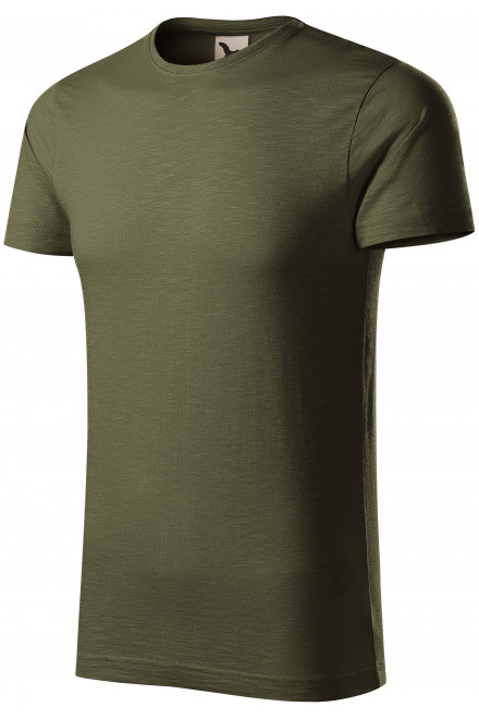 Ανδρικό μπλουζάκι, οργανικό βαμβάκι με υφή, Στρατός, μπλουζάκια για εκτύπωση