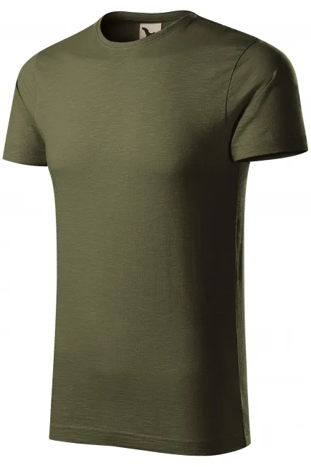 Ανδρικό μπλουζάκι, οργανικό βαμβάκι με υφή, Στρατός
