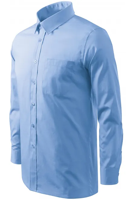 Ανδρικό πουκάμισο με μακριά μανίκια, γαλάζιο του ουρανού