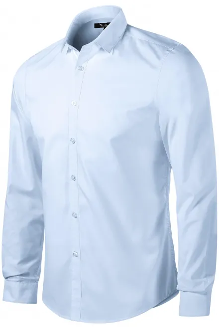 Ανδρικό πουκάμισο με μακριά μανίκια Λεπτή εφαρμογή, γαλάζιο