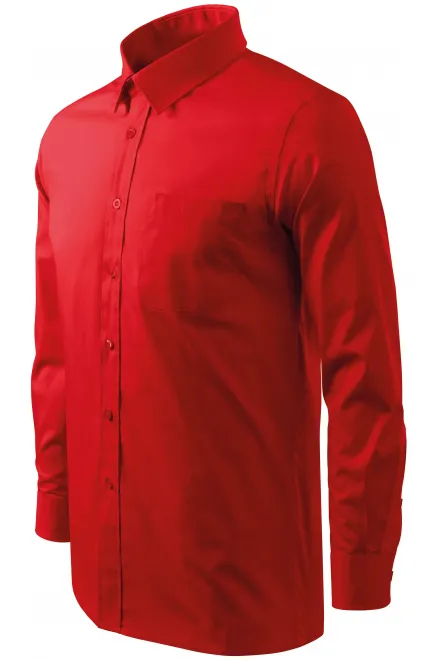 Ανδρικό πουκάμισο με μακριά μανίκια, το κόκκινο