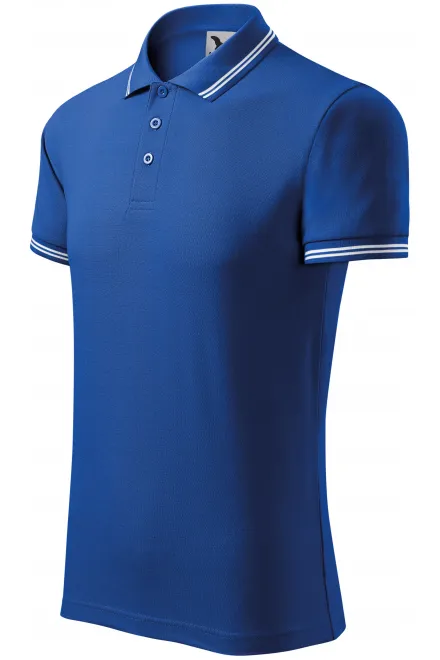 Ανδρικό πουκάμισο πόλο αντίθεσης, μπλε ρουά