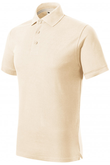 Ανδρικό πουκάμισο πόλο από οργανικό βαμβάκι, αμύγδαλο, ανδρικά μπλουζάκια