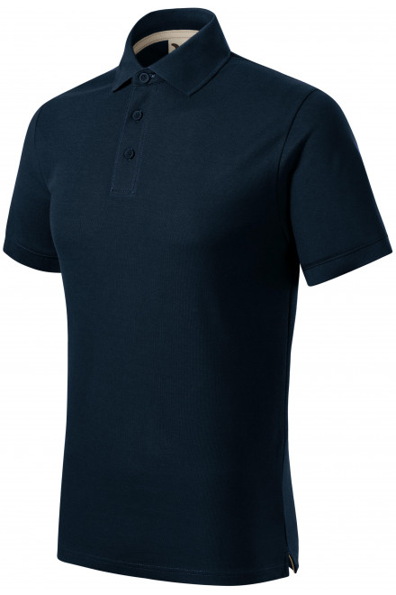 Ανδρικό πουκάμισο πόλο από οργανικό βαμβάκι, σκούρο μπλε