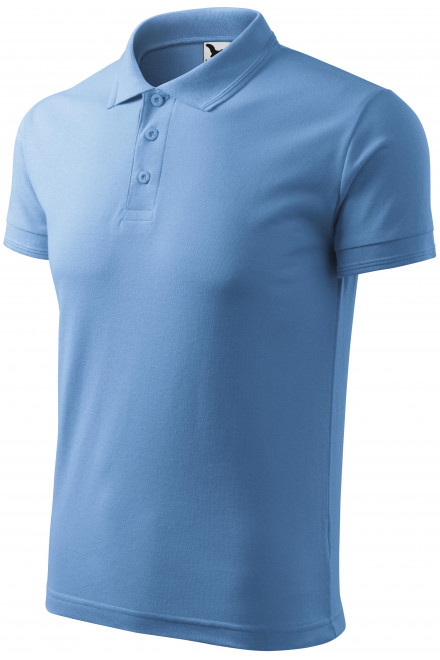 Ανδρικό πουκάμισο πόλο, γαλάζιο του ουρανού, ανδρικά μπλουζάκια