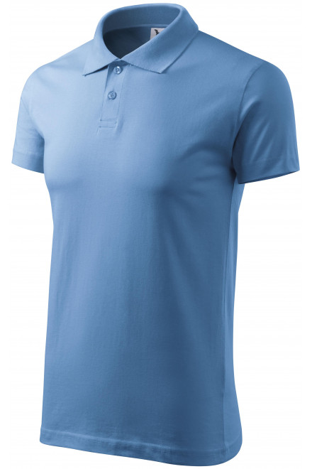 Ανδρικό πουκάμισο πόλο, γαλάζιο του ουρανού, πόλο μπλουζάκια