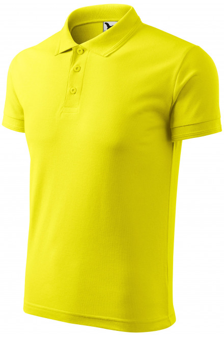 Ανδρικό πουκάμισο πόλο, λεμόνι κίτρινο, ανδρικά μπλουζάκια