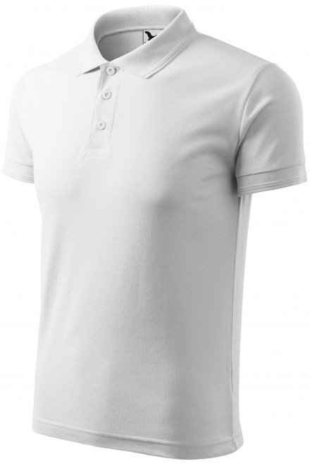 Ανδρικό πουκάμισο πόλο, λευκό, ανδρικά μπλουζάκια