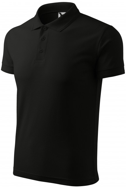Ανδρικό πουκάμισο πόλο, μαύρος, πόλο μπλουζάκια