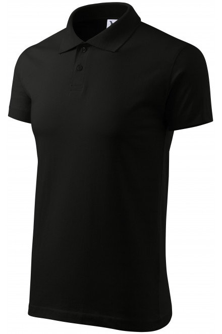 Ανδρικό πουκάμισο πόλο, μαύρος, ανδρικά μπλουζάκια πόλο