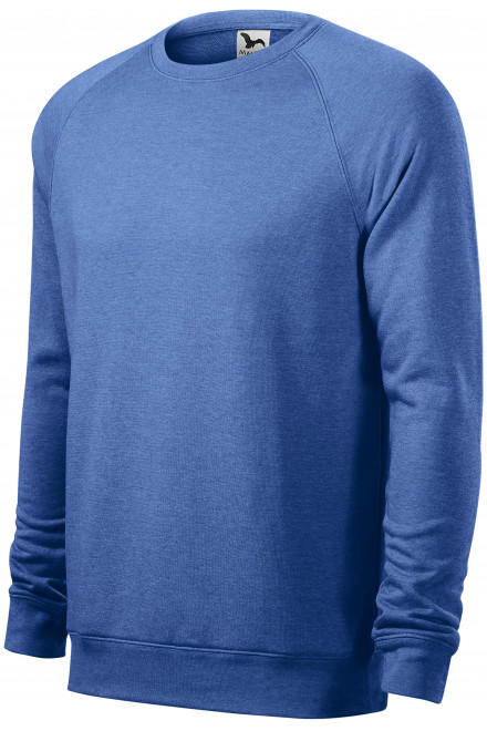 Ανδρικό πουλόβερ απλό, μπλε μάρμαρο