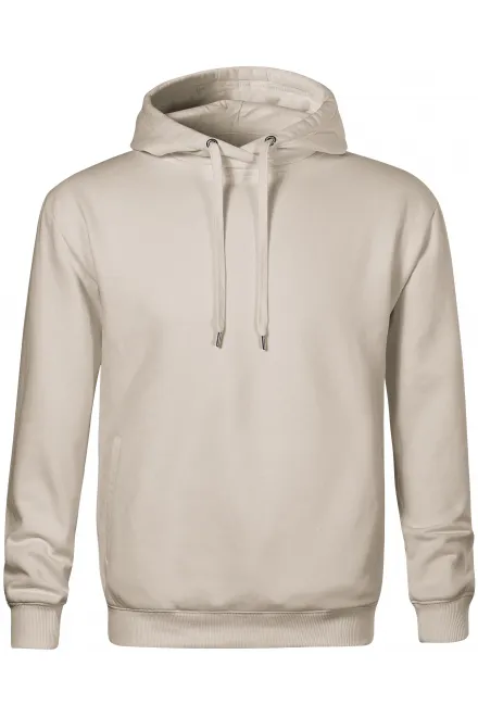 Άνετο ανδρικό φούτερ με κουκούλα - γκρι πάγου, XL