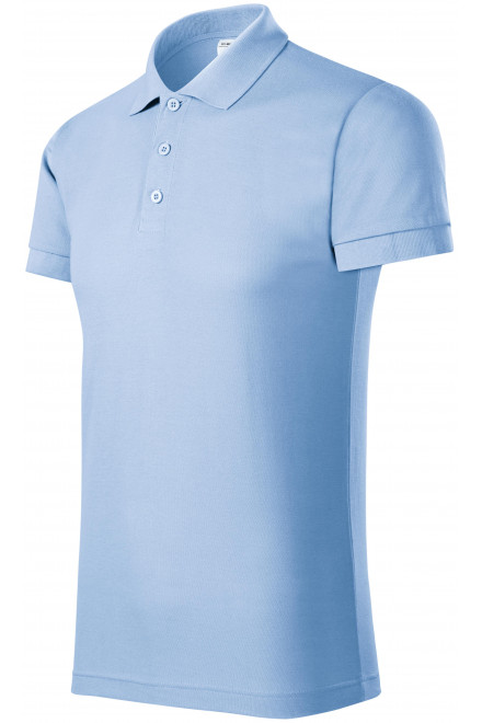 Άνετο ανδρικό πουκάμισο πόλο, γαλάζιο του ουρανού, μπλουζάκια χωρίς εκτύπωση