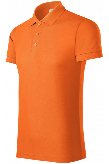 Άνετο ανδρικό πουκάμισο πόλο, πορτοκάλι, ανδρικά μπλουζάκια πόλο
