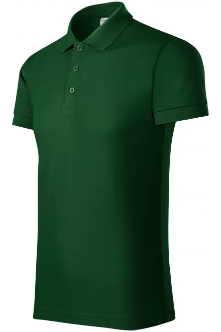 Άνετο ανδρικό πουκάμισο πόλο, πράσινο μπουκάλι
