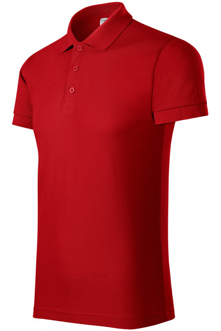 Άνετο ανδρικό πουκάμισο πόλο, το κόκκινο, ανδρικά μπλουζάκια