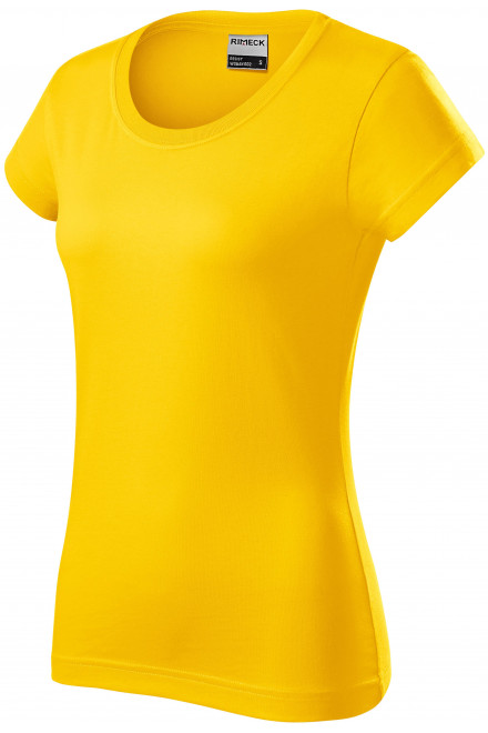 Ανθεκτικό γυναικείο μπλουζάκι βαρέων βαρών, κίτρινος, μπλουζάκια με κοντά μανίκια